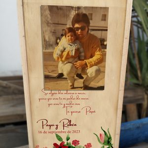 Padre flores rojas