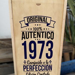 Año nacimiento - copa vino + botella