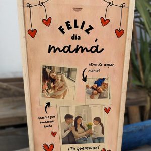 Feliz día mamá corazones