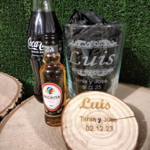Maceta + Minibotella +Posavasos