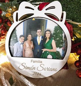 Bola Navidad con foto y grabado